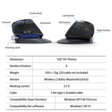 Rechargeable Wireless  Bluetooth Vertical Mouse