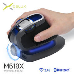 Rechargeable Wireless  Bluetooth Vertical Mouse