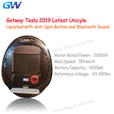 Gotway Tesla with Anti Spin Button and Bluetooth Sound 1020Wh 2000W unicycle