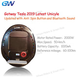 Gotway Tesla with Anti Spin Button and Bluetooth Sound 1020Wh 2000W unicycle