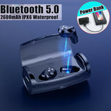 Mini Wireless Bluetooth Sport Gaming Earphone & Power Bank Waterproof