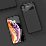 LINGCHEN Battery Case for iPhone X/XS XR 5000/5500 mAh Charge Battery Cover For iPhone Smart Digital Display Charging Case