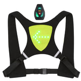 USB Rechargeable Reflective LED Turn Signal Light Vest Backpack