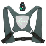 USB Rechargeable Reflective LED Turn Signal Light Vest Backpack