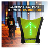 Outdoor Cycling Vest Signal Light Indicator LED Backpack