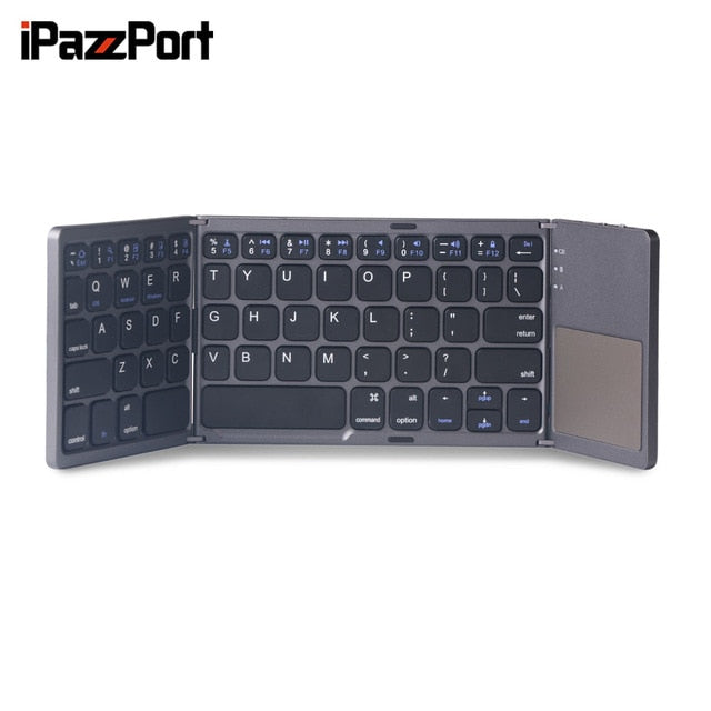 iPazzPort 75BT Bluetooth Keyboard BT3.0 Folding Ultra-slim Design